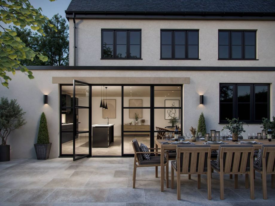 external view of a heritage French door