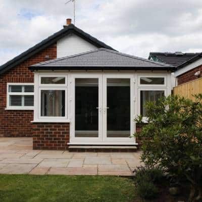 guardian warm roof conservatory installation - handforth