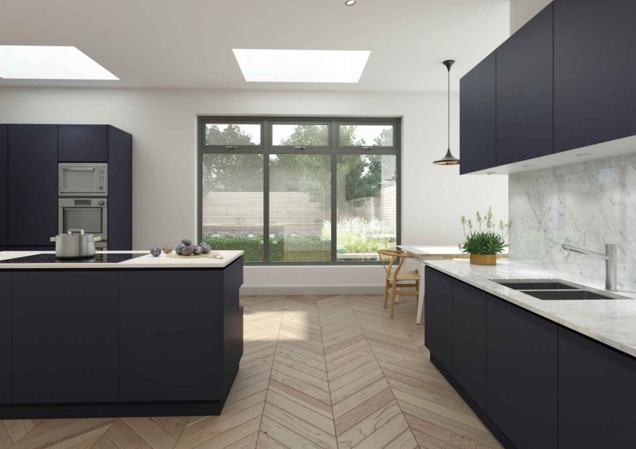 SAS Aluminium windows in luxury kitchen