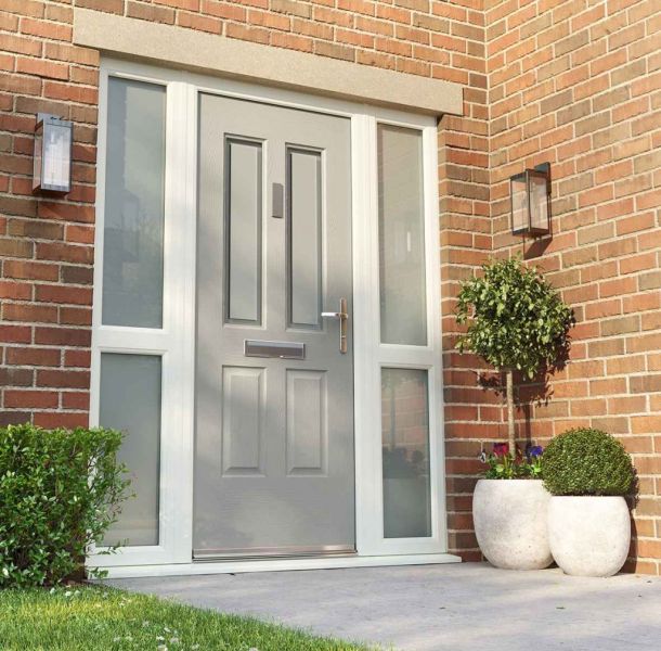 Agate Grey Jacobean Front Door	