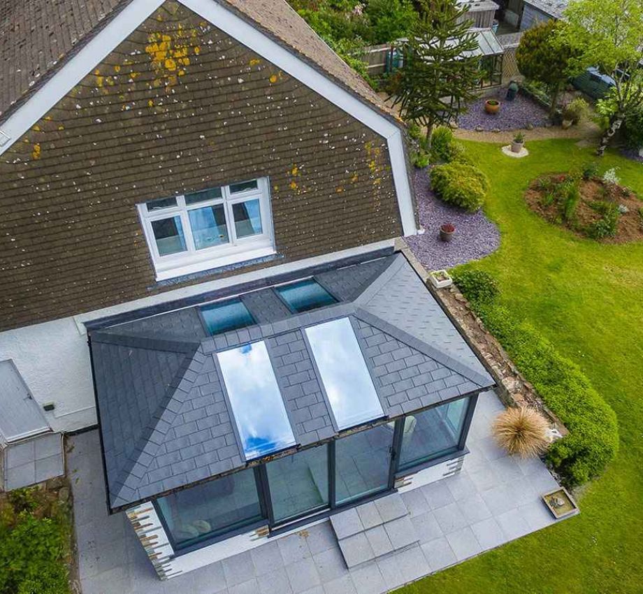 BIrdseye View of Guardian Warm Roof	