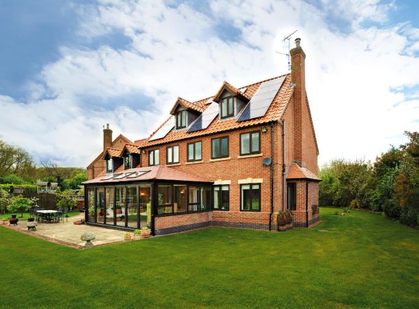 guardian warm room external view on a detached property.