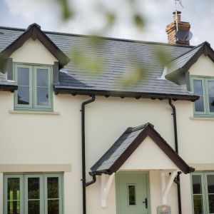 Chartwell Green windows and door in traditional home