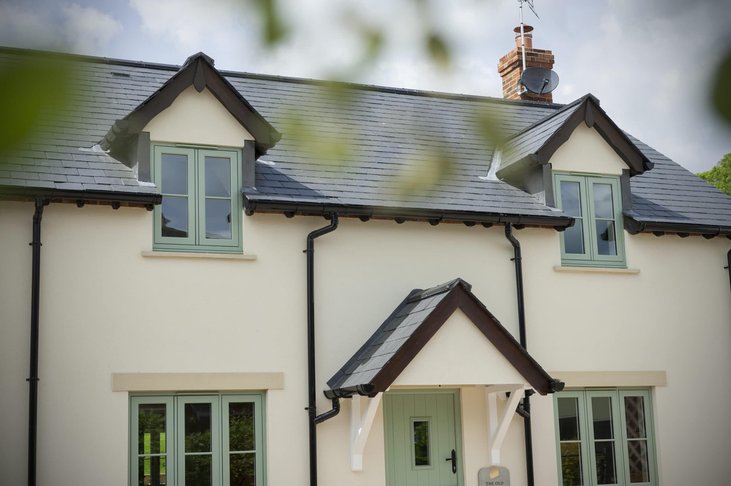 Chartwell Green windows and door in traditional home