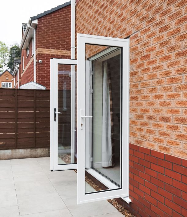 Aluminium French Door in White