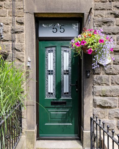 Rockdoor composite door and Residence 9 windows installation - high peak