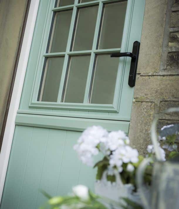 Mint green stable door	