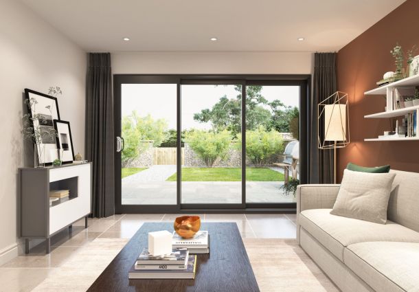 closed sliding patio door