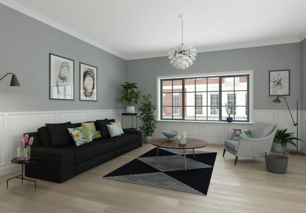 aluminium windows in a lounge