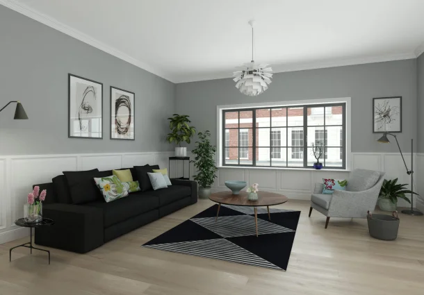 aluminium windows in a lounge