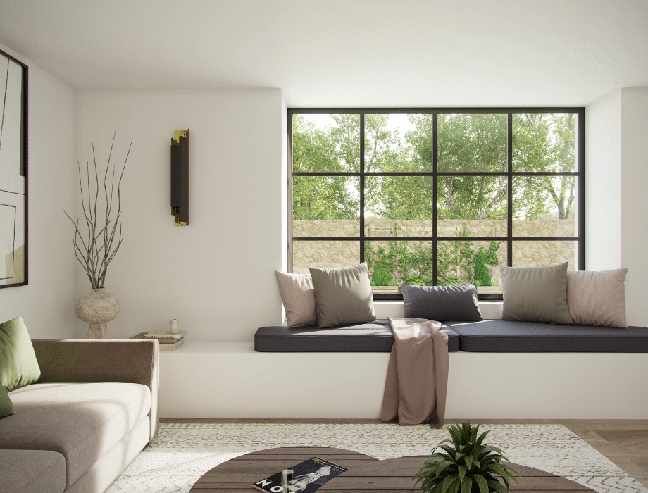 black aluminium heritage window