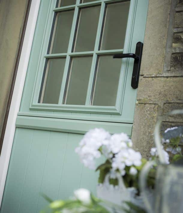 Mint green stable composite door