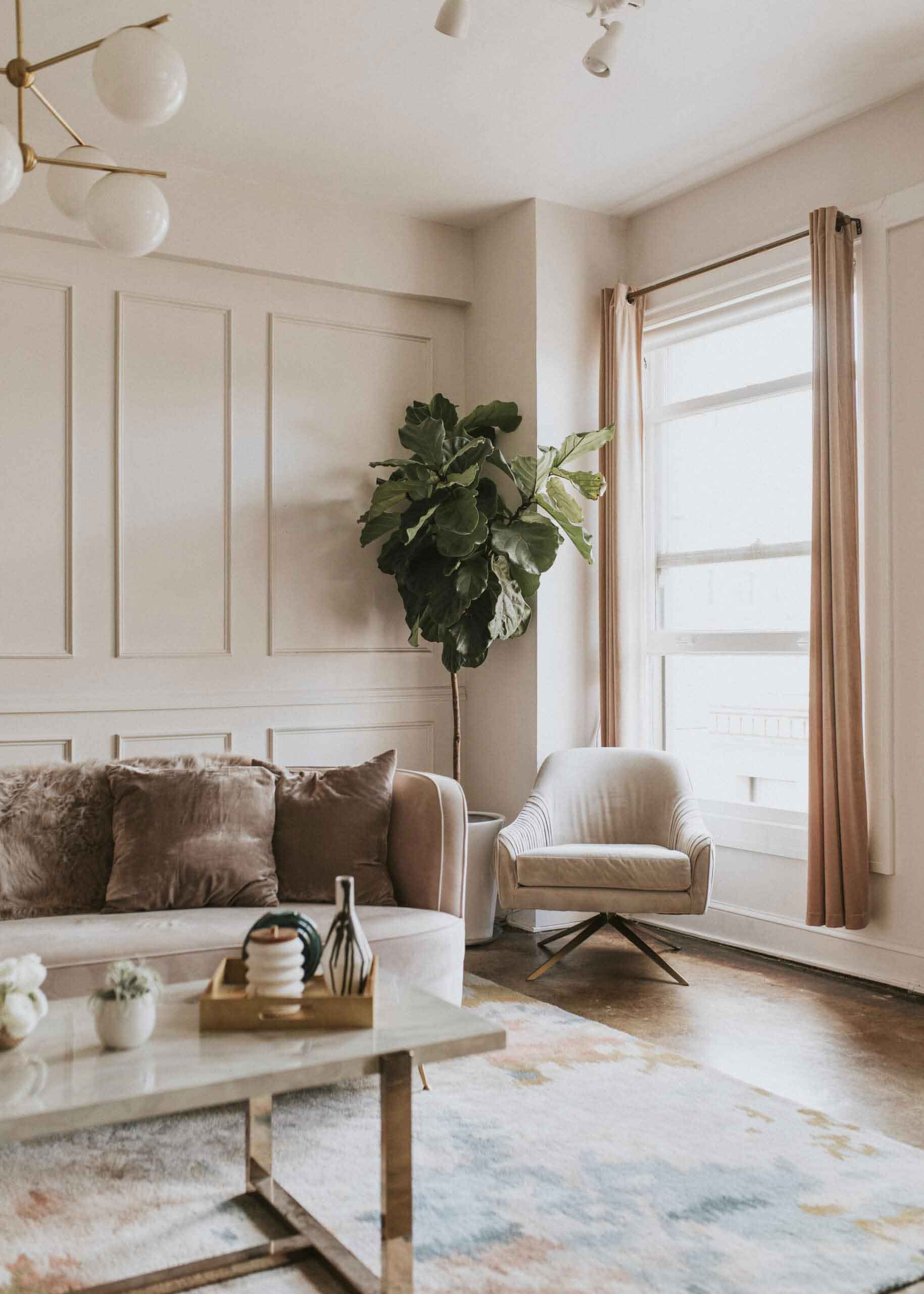 sliding sash window in a living room
