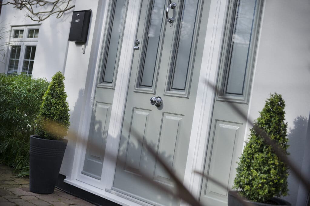 Solidor Ludlow front door in Painswick with sidelights