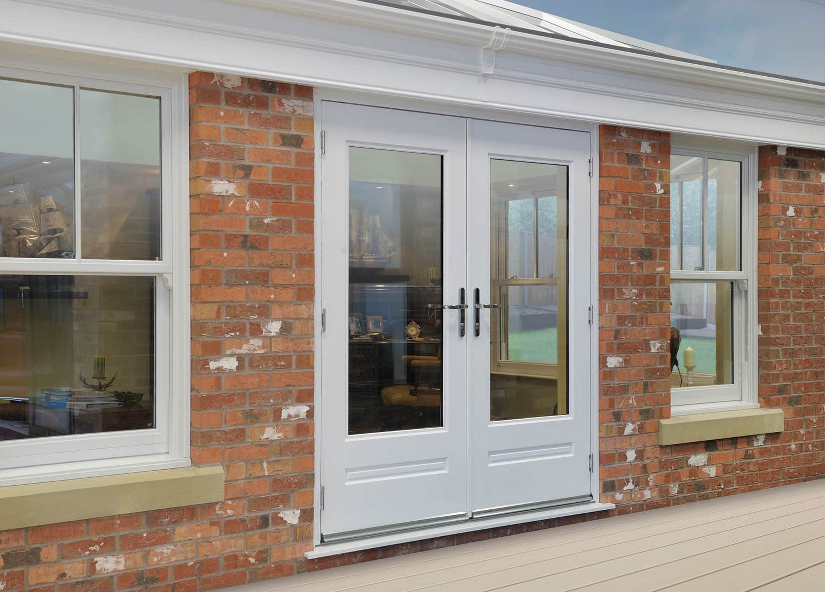 Rockdoor classic French doors in white