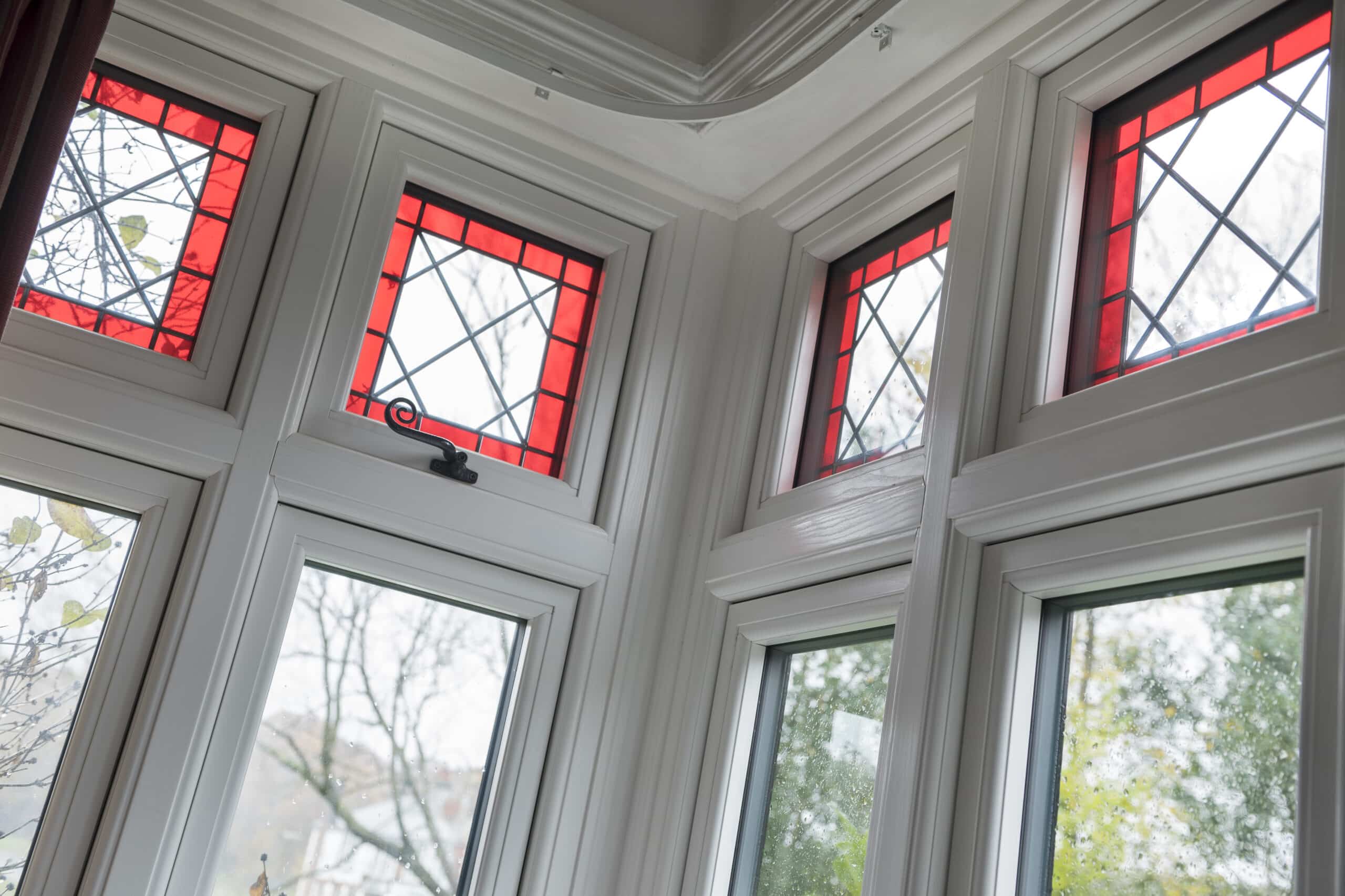 The Residence Collection R9 flush window with stained glass