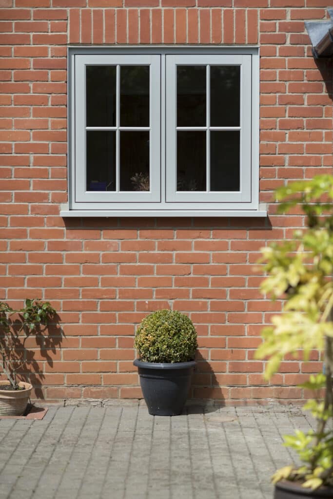 exterior view of a residence collection flush window