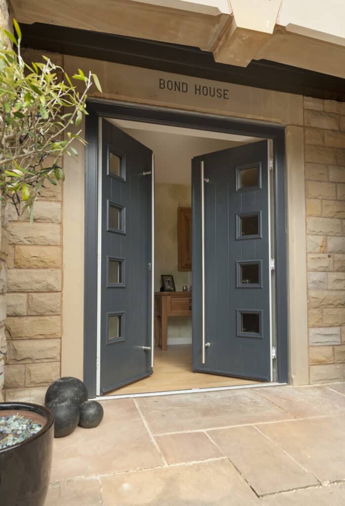 Milano French doors in Anthracite grey