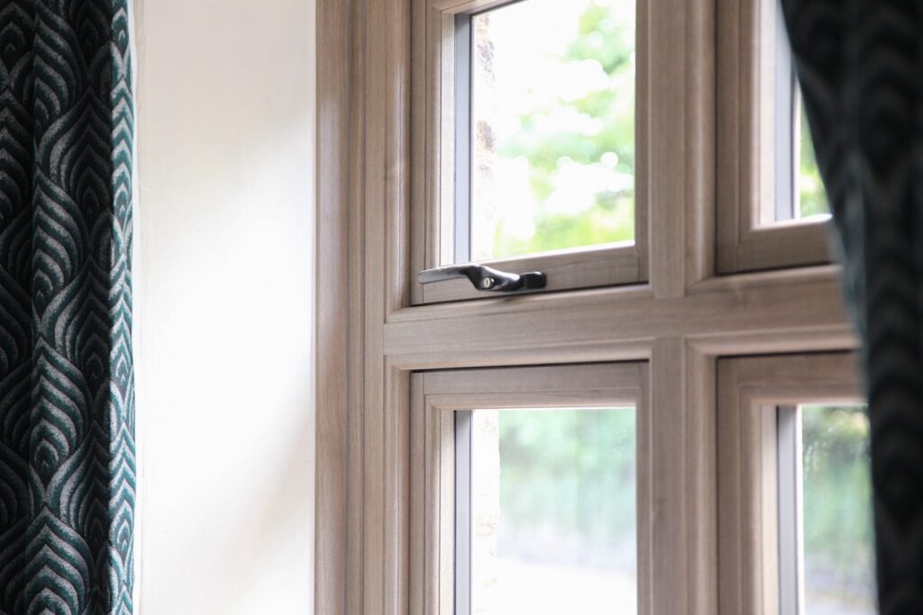 interior photography of irish oak residence windows installed by alexnader windows in the high peak area.