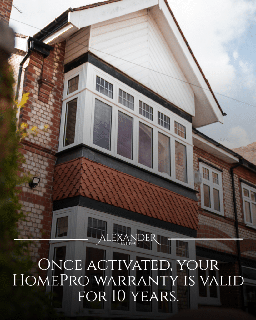 once activated. your homepro warranty is valid for 10 years.
